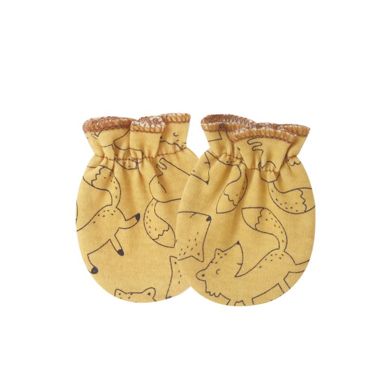 6PCS Baby Cotton Anti Scratch Mittens Newborn Elastic Cuff Hand Covers For 0-6 Months Infant Face Protection Daily Wear Assorted Styles