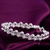 S925 silver fashionable and creative exquisite silver jewelry ethnic style woven light bead bracelet