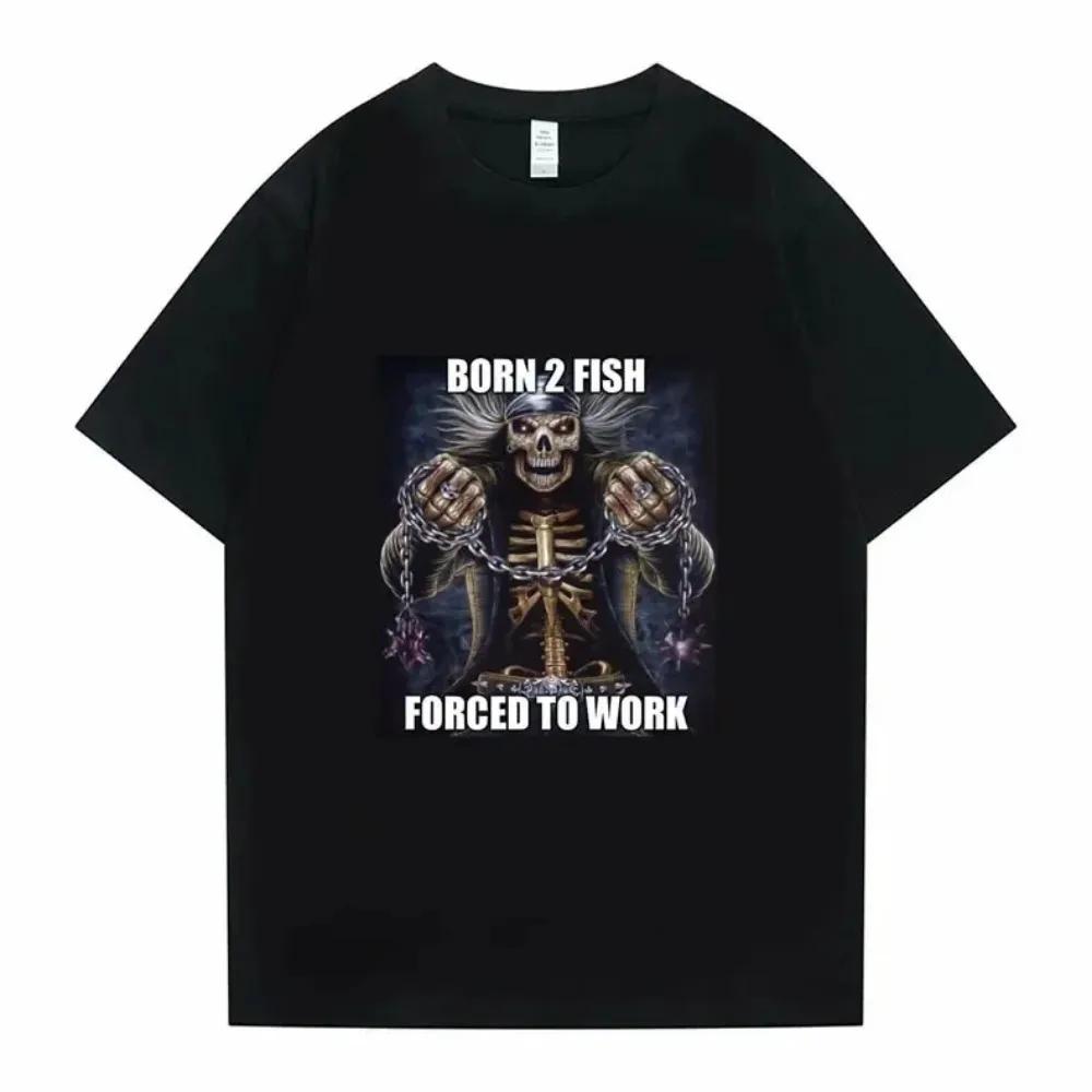Y2K Harajuku Extra Large Men's Cute and Fun Pattern Printed T-shirt Paired with Round Neck Fashion Clothing Short Sleeved Top