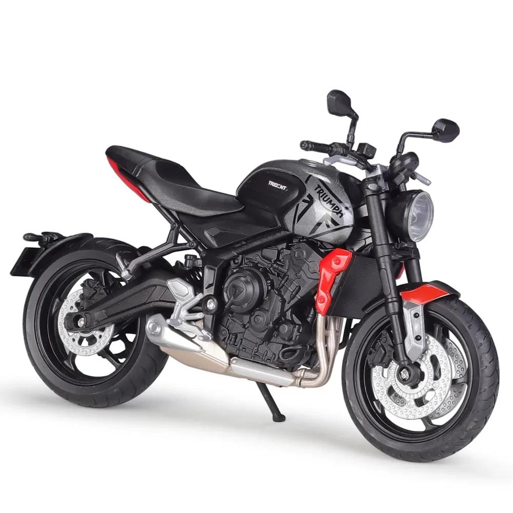 WELLY 1/12 Triumph Trident 660 2025 Simulation Alloy Motorcycle Model Shock Absorbers Collection Toy Car Gift