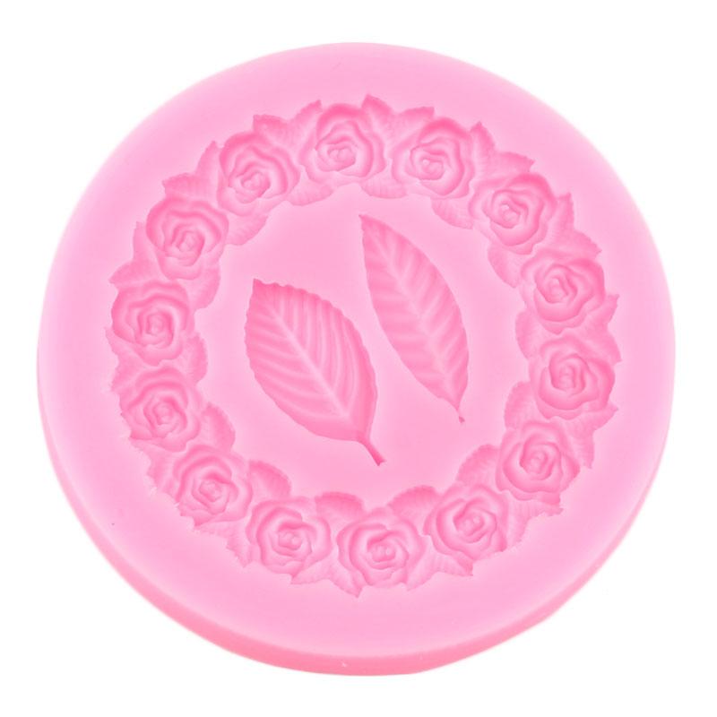 Rosenkranz Silikonform Hochzeit DIY Cupcake Topper Fondant Formen Kuchen Dekorieren Werkzeuge Polymer Clay Süßigkeiten Schokoladenformen