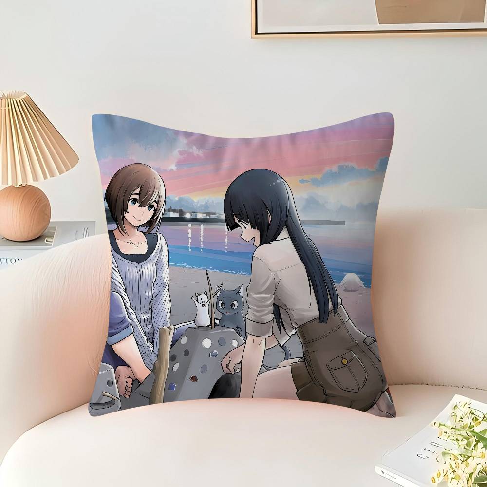 Flying Witch Personalized Pillow Dust Cover Bedroom Kids Party Decoration Pillowcase Birthday Children Gift