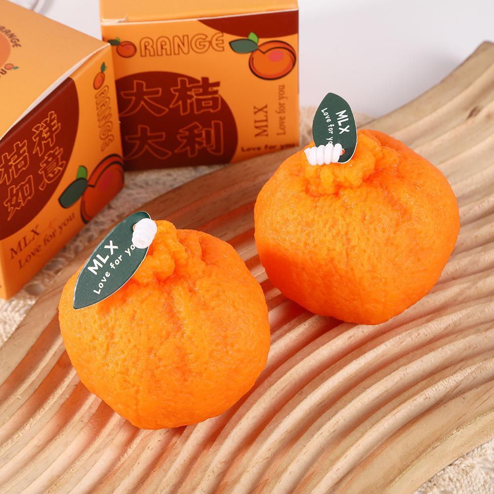 Creative Ugly Orange Scented Candle Fruit Shaped Candle Wedding Souvenir Photo Props Decoration