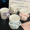 Korean Style Bow Handle Coffee Mug – Aesthetic Water Cup for Women and Girls