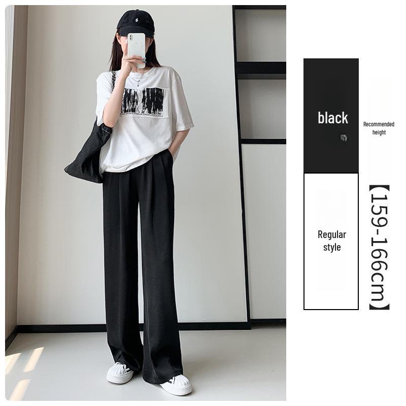 Dámské široké acetátové saténové kalhoty - High-end, ležérní, splývavý styl na léto