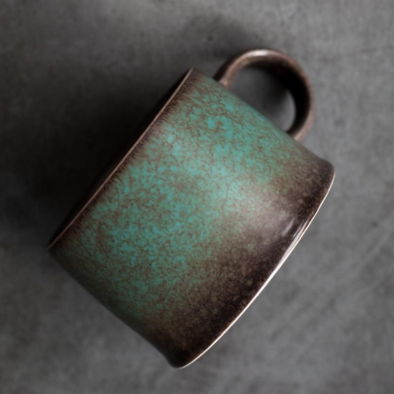 200ml Turquoise Green Ceramic Coffee Cup Creative Mug