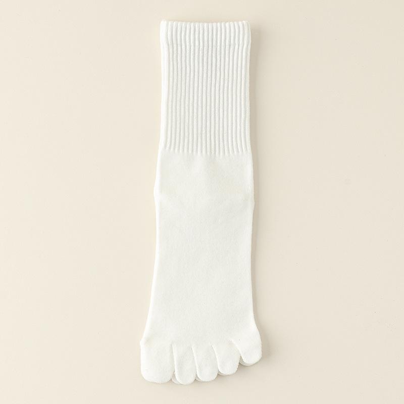 

Женские носки с пятью пальцами, дышащие, тонкие хлопковые, влагоотводящие, дезодорирующие и антибактериальные носки до середины икры для бега и спорта с разделенными пальцами 1 pair