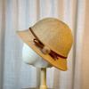 Hat Women's Autumn and Winter Bow Bucket Hat Dome Basin Hat British Retro Top Hat