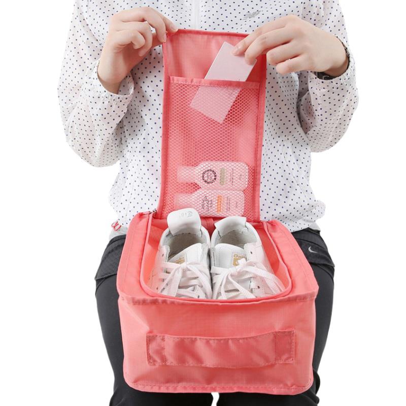 Portable Folding Shoes Storage Bag Multifunctional Waterproof Travel Sneaker Shoes Bag Pouch Organizer Handheld Case 6 Colors