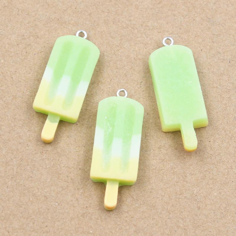 10Pcs Charms Summer Ice Cream Popsicle Ice Icicle Lolly Pendant Craft Making Findings Handmade Jewelry Diy For Earrings Necklace