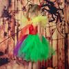 Clown Children's Mesh Princess Dress Girls Christmas Halloween Performance Costume