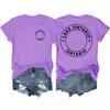 Men's and Women's Matching Fashion Casual Letter-Printed Round-neck Short-Sleeved T-Shirt Top