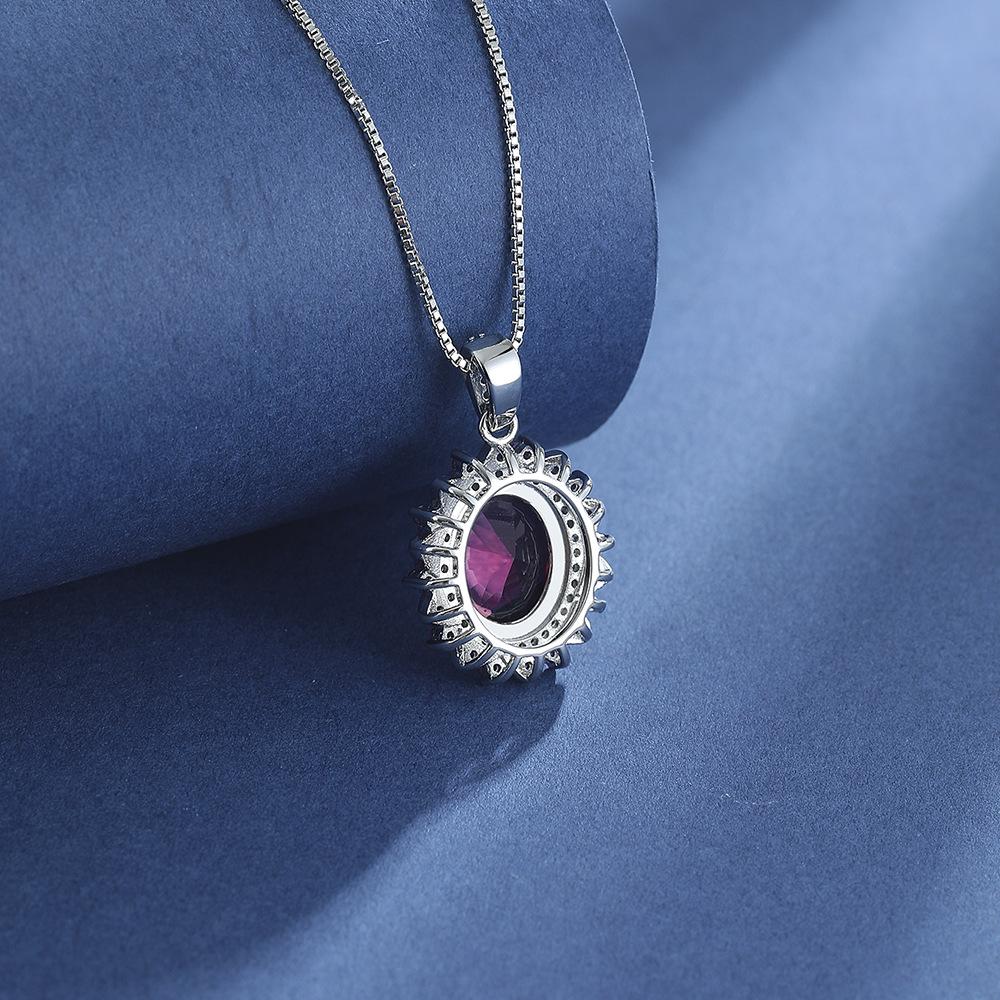 Exquisite Ruby and Garnet Pendant Necklace with Large Pigeon Egg Stone