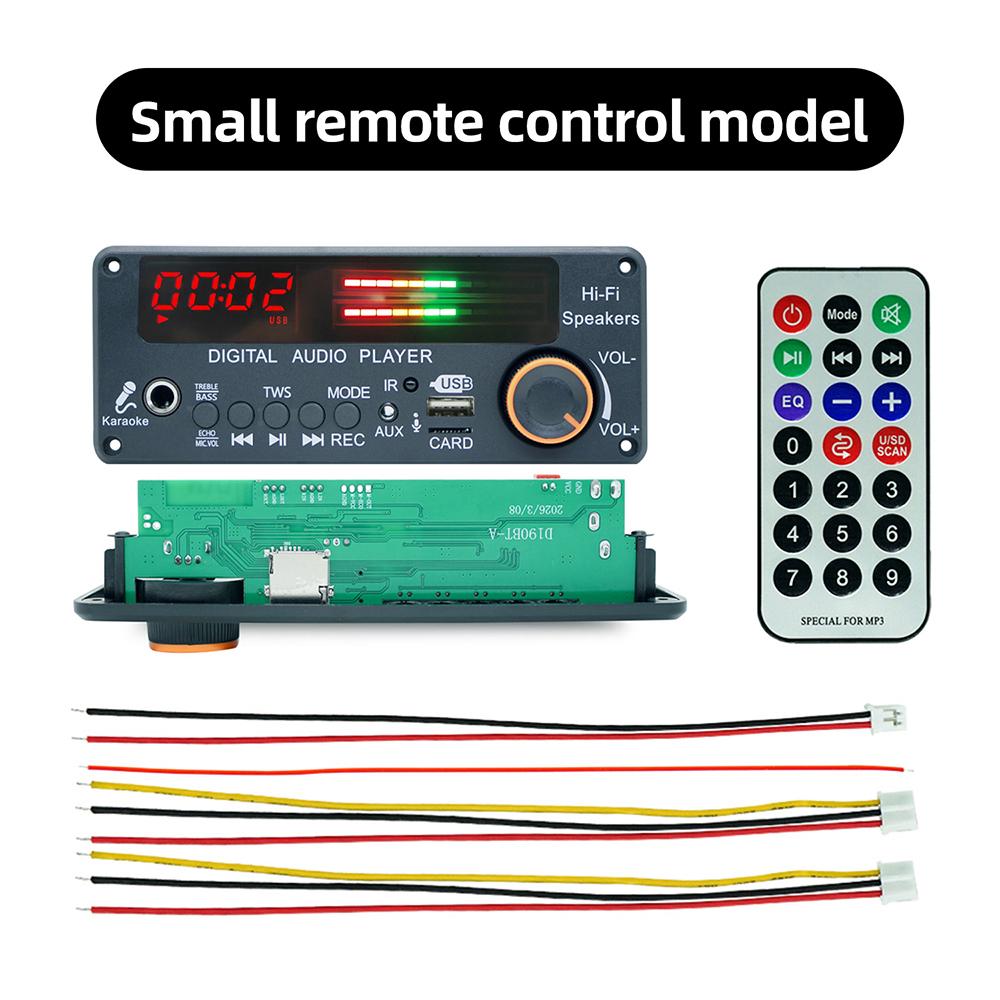 DC 11V Wireless Bluetooth 1.1 MP1 Player Decoder Board Speaker D191BT LED Digital Display TF Card Slot USB FM Remote Control