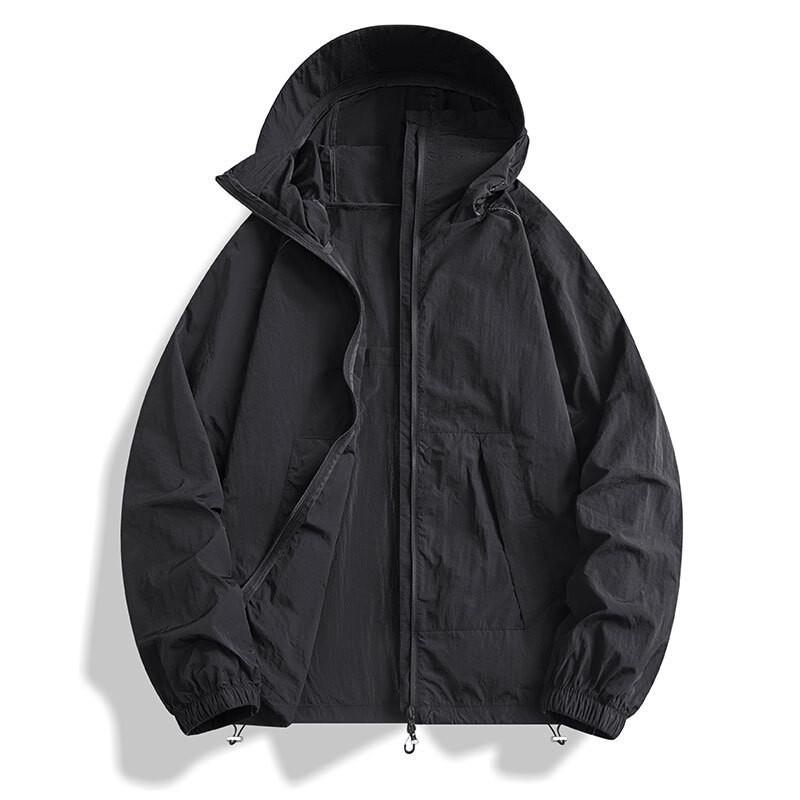 Unisex Lockere Passform UV-Schutz Windjacke Sommer Outdoor Mode Dünne Jacke Atmungsaktiv Schnelltrocknend Anti-UV Nylon Klettern
