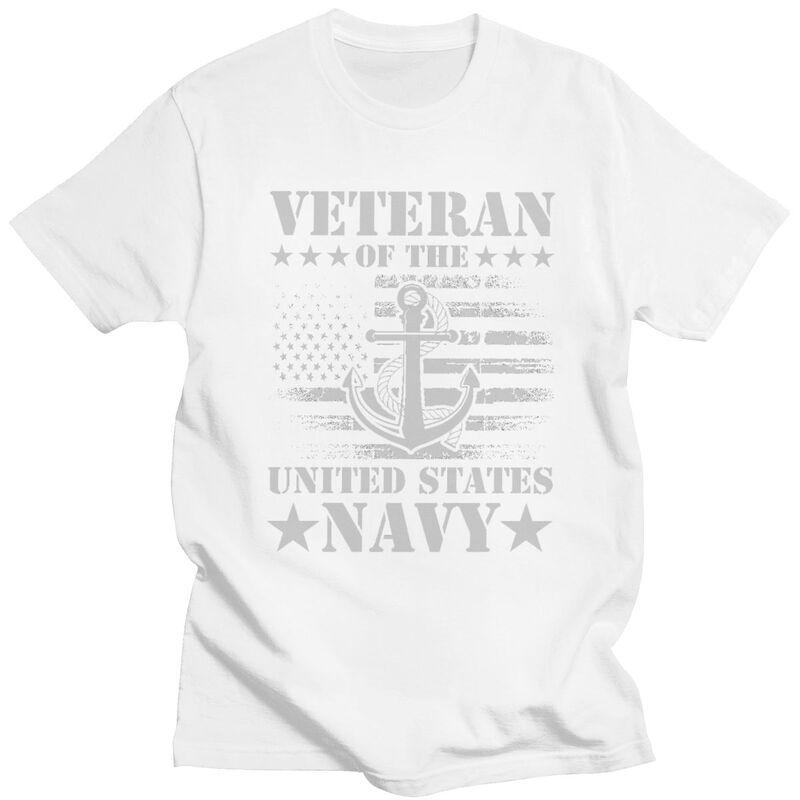 Individuelles US-Flaggen-T-Shirt für US-Armee-Veteranen für Männer T-Shirt Freizeit-T-Shirt Kurzarm-T-Shirt