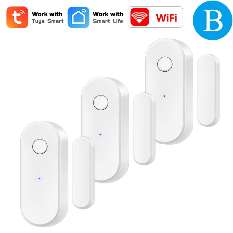 Tuya Smart WiFi Türsensor Öffnen Schließen Tür Fenster Detektor Haus Sicherheitsalarm Unterstützung Alexa Google Stimme APP Fernsteuerung