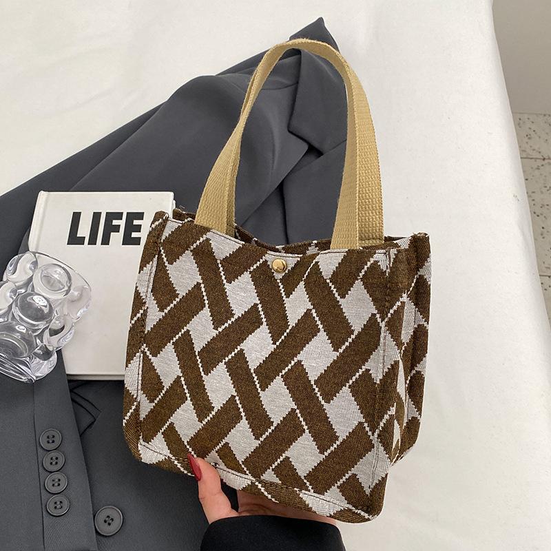 High School Students Canvas Bags for Class for Women New Style Commuting Tote Bags for Work Small Bags Ins Handbags for Women