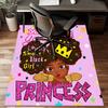 1PC Custom Name Black Princess" Theme Floor Mat Ideal for Living Room, Game Rooms, Office, Bedroom,Floor Mat Playful Design
