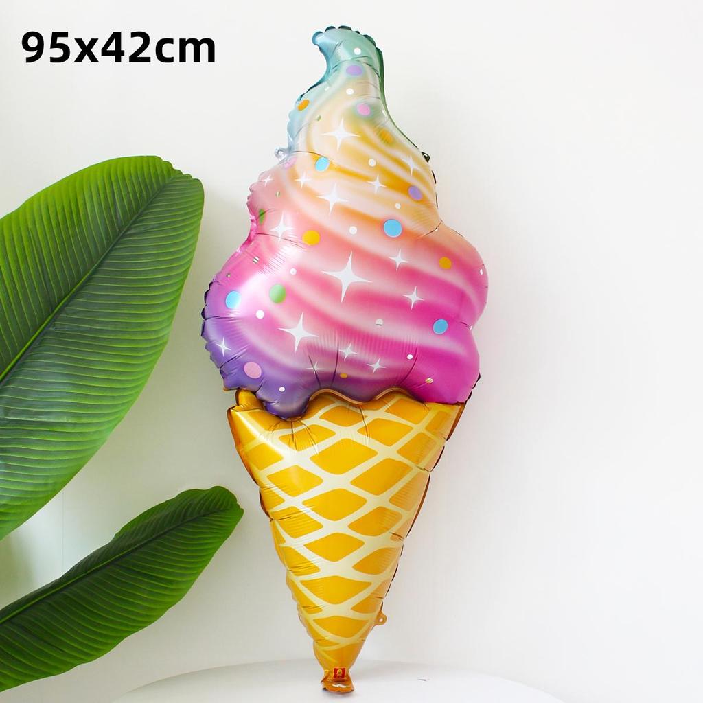 Colorful Large Birthday Cake Foil Balloon for Kids' Party Decoration and Photo Props
