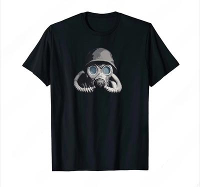 HOT SALE  Chemical 731 Men's Gas Mask T-shirt Fashion Cool Men's Clothing Cotton Fitted Shirt Short Sleeve Fashion Trend Tee