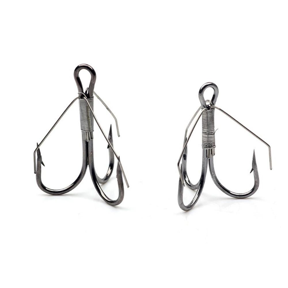 6pcs/box High Carbon Steel Wacky Hook Treble Design Carp Fishing Hook Bass Fly Hook Carp Fishing