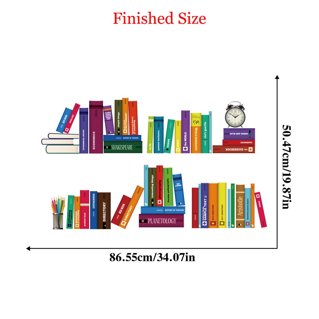 Motivational Book Wall Stickers Back To School Decor Self-Adhesive Inspirational Decal Quotes for Study Room Bedroom Living Room