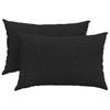 Sofa Cushions 2 Pcs Black 60 X 40 Cm Fabric