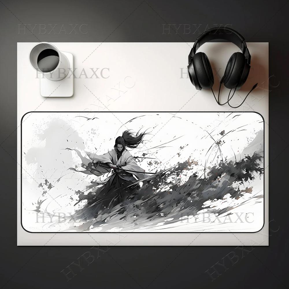 Japanese Samurai Mouse Pad Large Computer Office Game Table Mat New Xxl Rubber AntiSlip Gaming Keyboard Mousepad Long Desk Pads