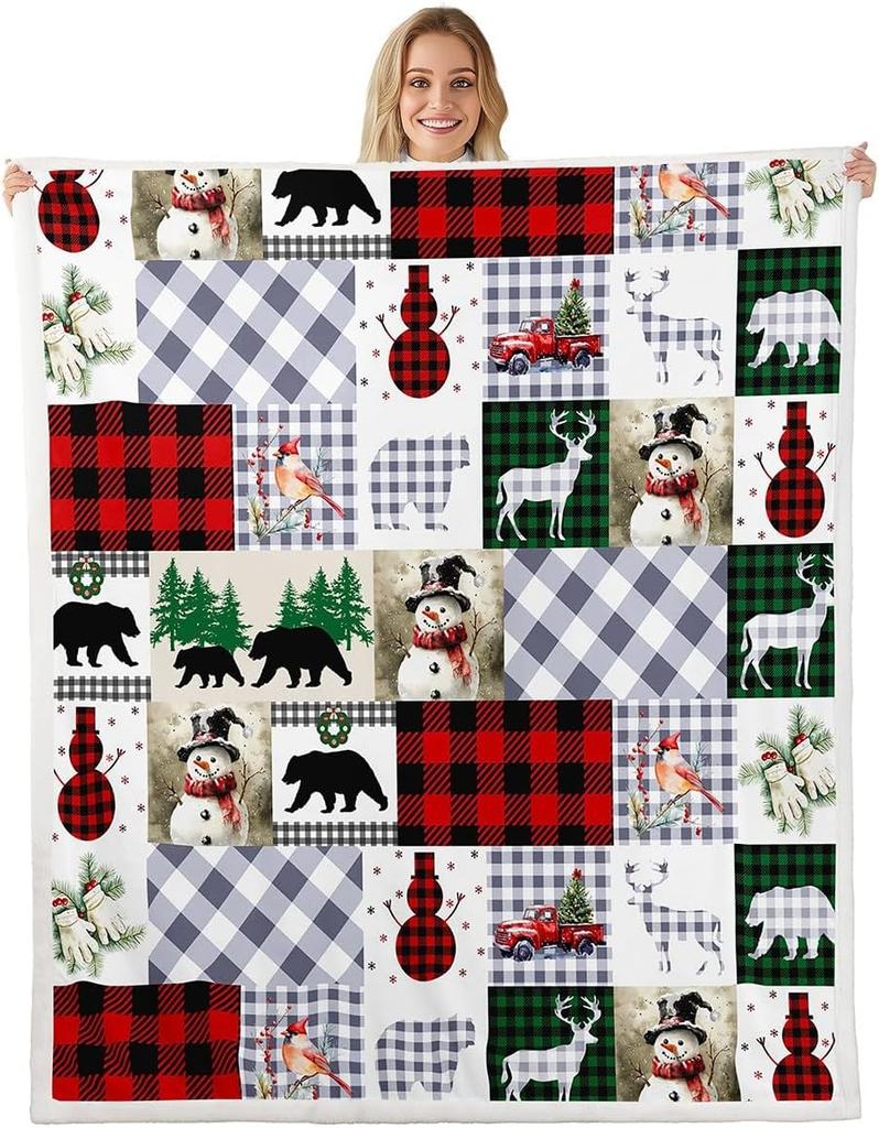 Husky Dog Pattern Blanket Soft Fleece Throw Pet Lover Gift Home Decor Cozy Bedding for Dog Owners Living Room Decoration