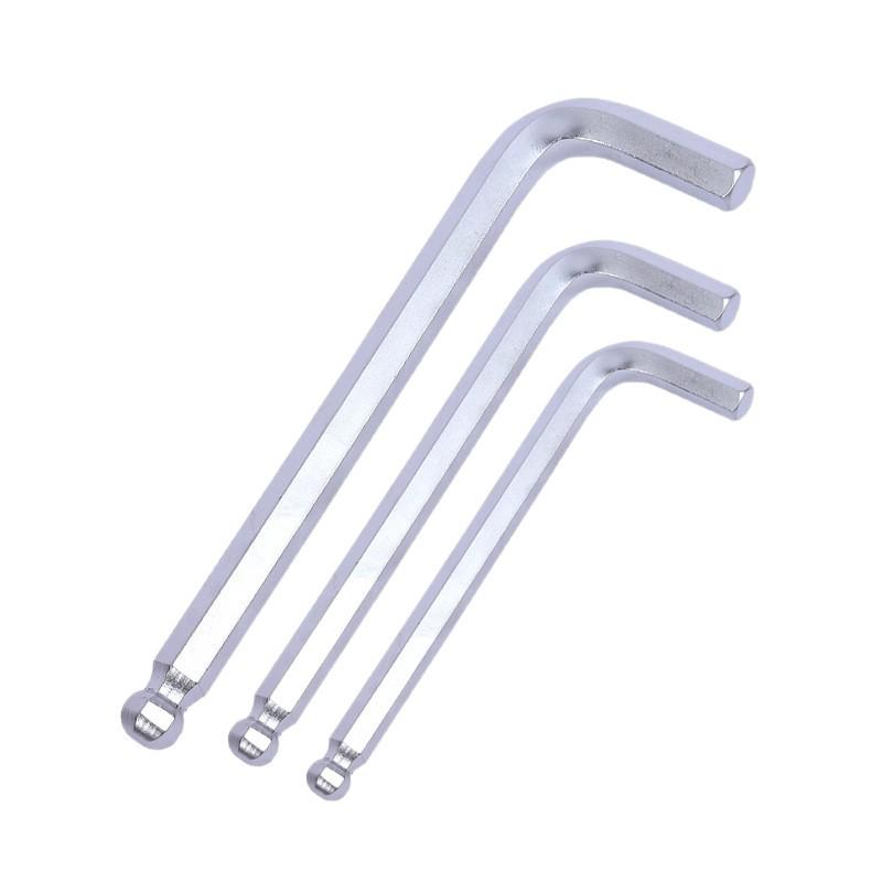 Gehärteter verzinkter und vernickelter L-förmiger Innensechskantschlüssel mit Kugelkopf