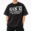 Funny Saying Sarcastic Gen X Lots of Memories No Evidence  Outfit Washed T Shirt Men Women Streetwear Hip Hop T-Shirts