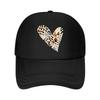 Wild Safari Heart Pattern Graphic Mesh Baseball Cap Polyester Forward Observations Hat Adjustable Golf Hat Summer