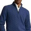 Polo Ralph Lauren FW24 Solid Color Small Pony Embroidered Long Sleeve Knit Sweater Men Sweater Dark-Blue 710876766-010