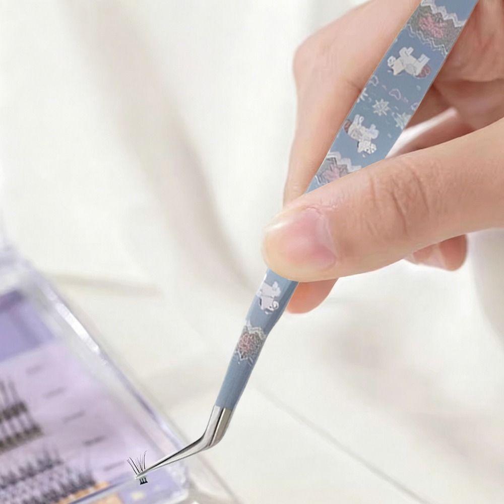 Hochpräzise gebogene Pinzette Antistatische Wimpernverlängerungs-Pinzette Extensions Pfropfen