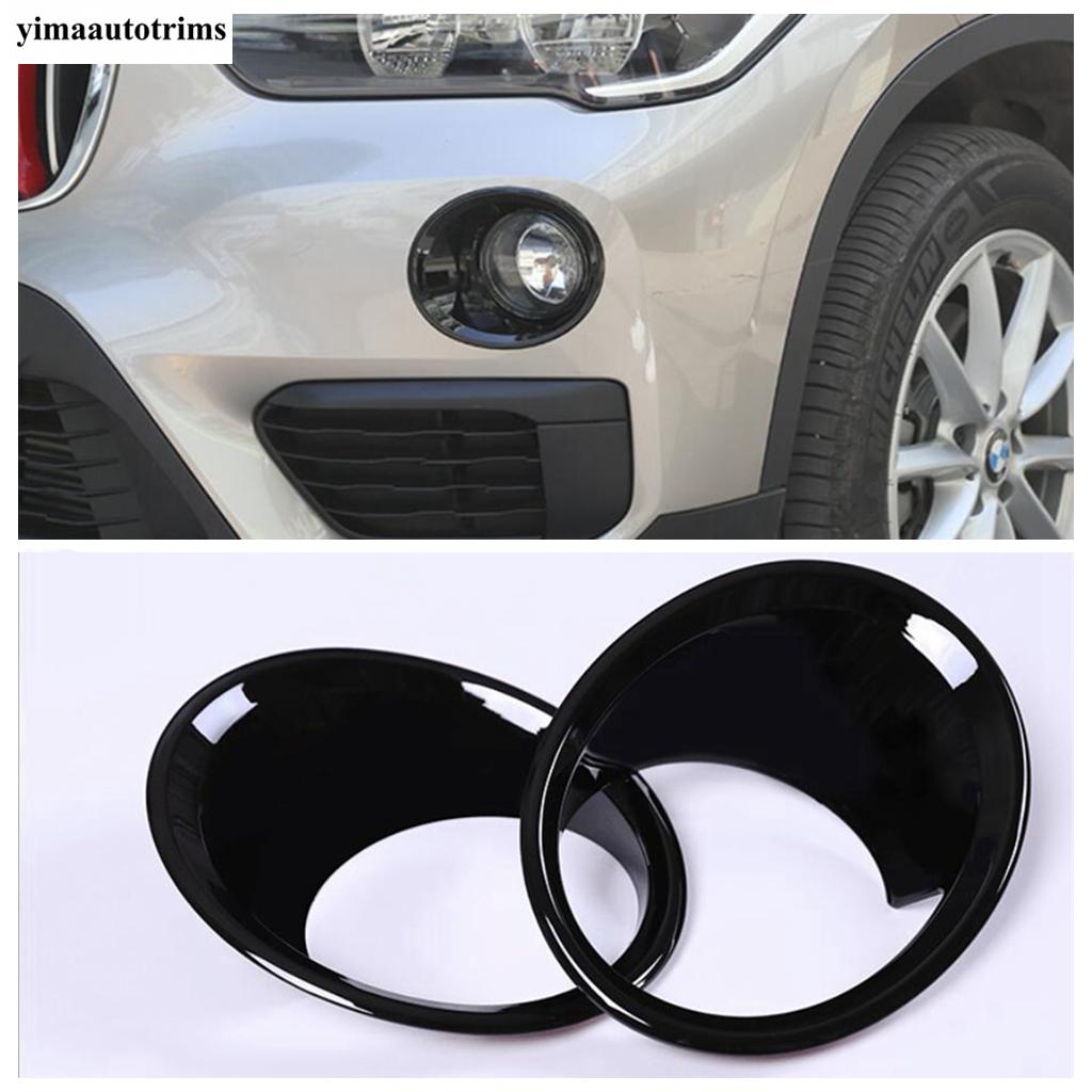 Accessories For BMW X1 F48 2016 2017 2018 Front Fog Light Eyelid Eyebrow Rear Lamp Foglight Cover Trim ABS Chrome Exterior