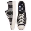 Converse Jack Purcell Open Smile Striped Simple Versatile Low-top Canvas Shoes Unisex Black and Gray