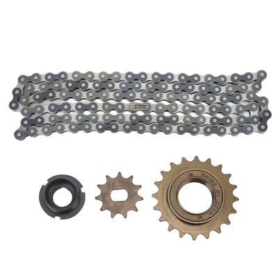 Elektrische Fiets Tandwielset Goud 11 Tanden Tandwiel 114 Schakels Ketting 20 Tanden Vrijloopwiel met Connector voor Modificatie