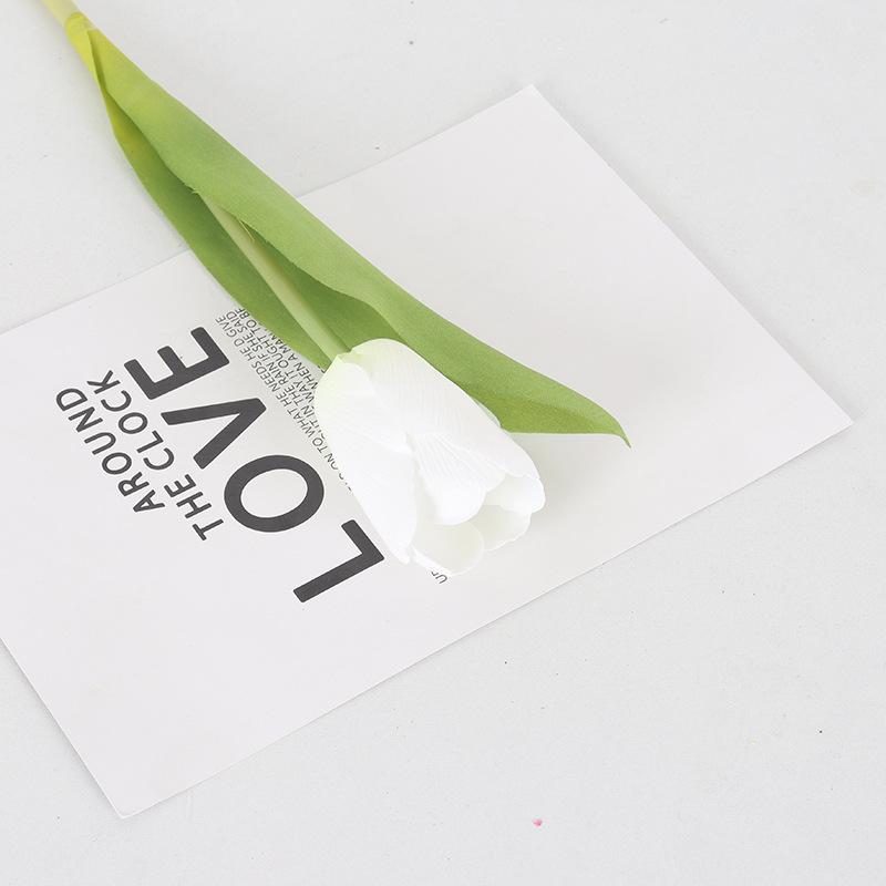 

20pcs Real Touch White Tulips Simulation Flowers Garden Decorative Artificial Tulip Branch Fake Flower Table Decoration белый
