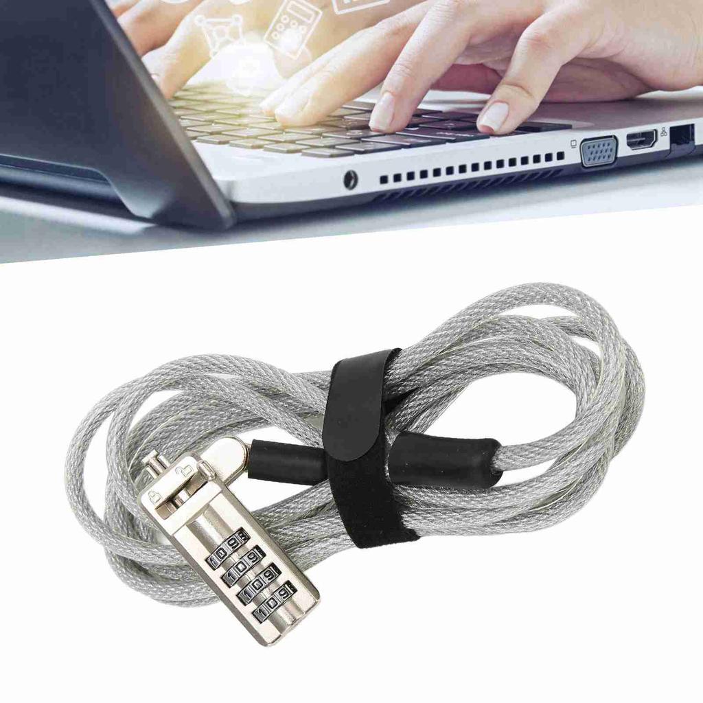 Laptop Cable Lock Theft Deterrent Keyless Lock Laptop Lock Security Cable with 4 Digit Password Protections for