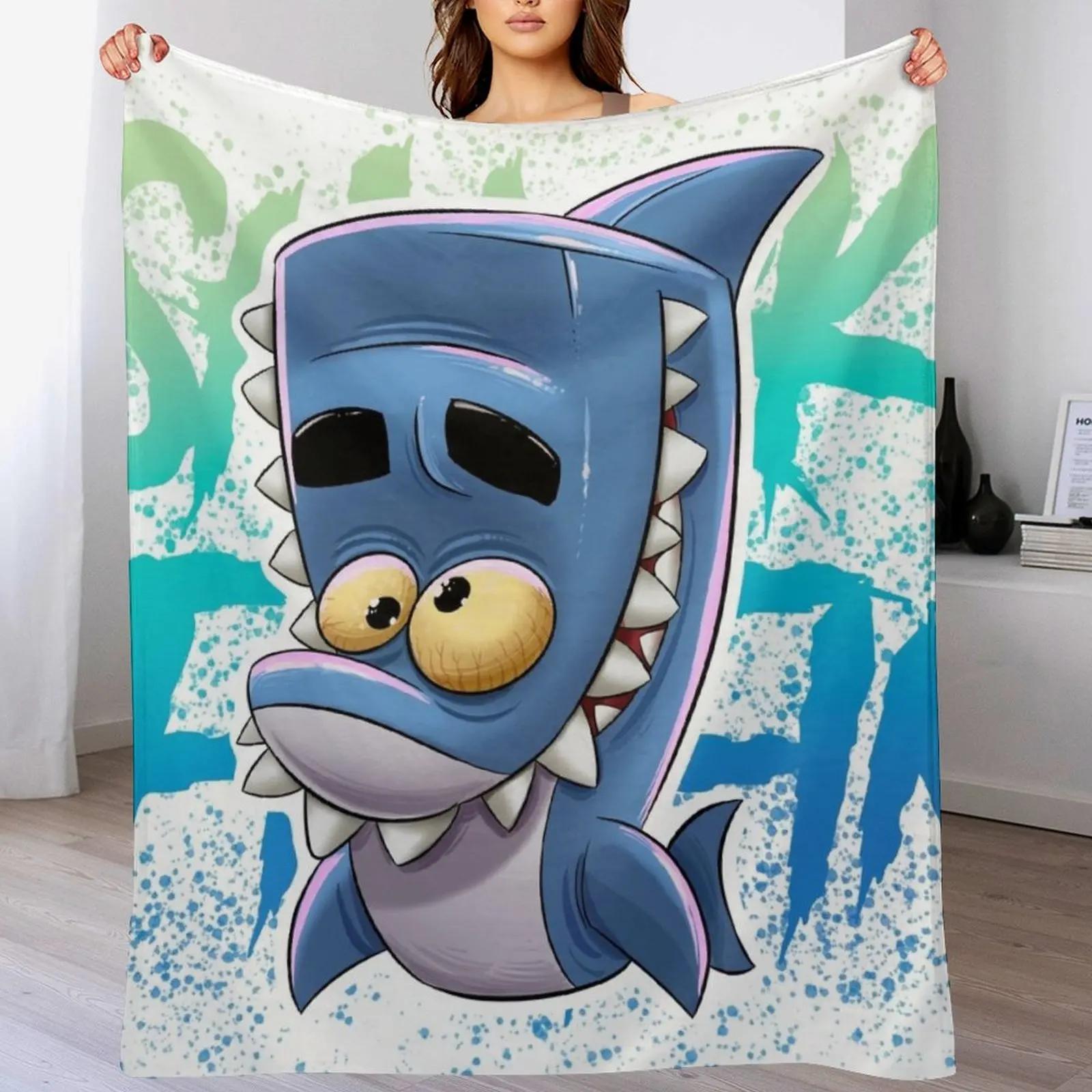 zooba shark fin Throw Blanket All Season Lightweight Soft Blanket for Bed 102x76cm(40x30in)