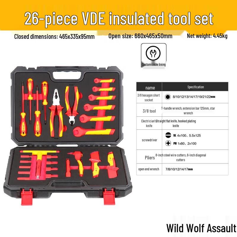 Wolf Assault New Energy Insulated Electrician Tool Set
