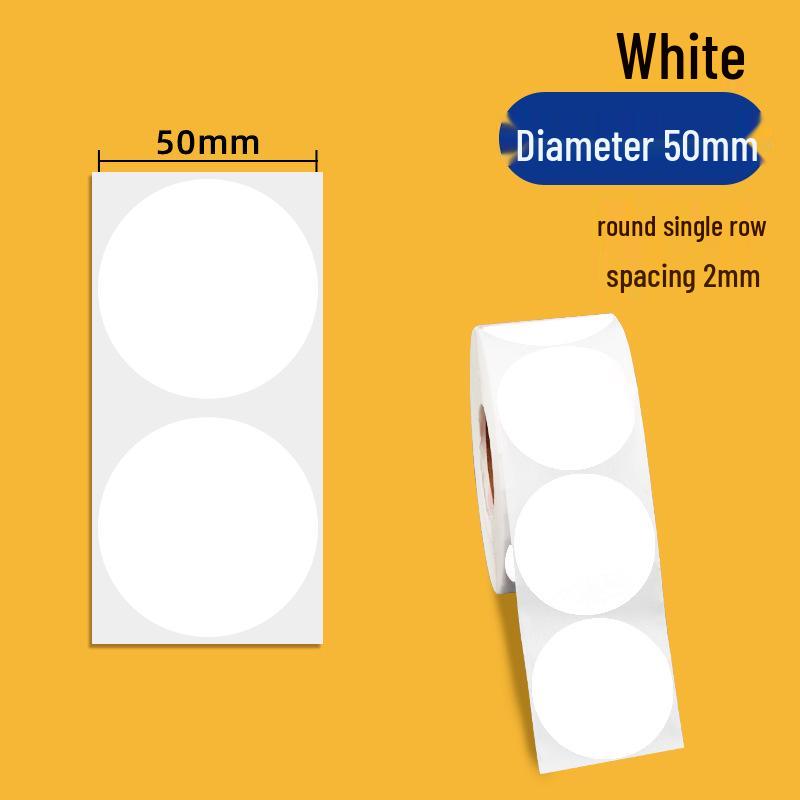 Color Coated Self-Adhesive Barcode Label Paper - Round Stickers In Various Sizes