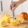 Stainless Steel Corn Holders Fork Reusable 3 Prong Potato Holder for BBQ Rust-Proof Kitchen Gadget with Hanging Ring