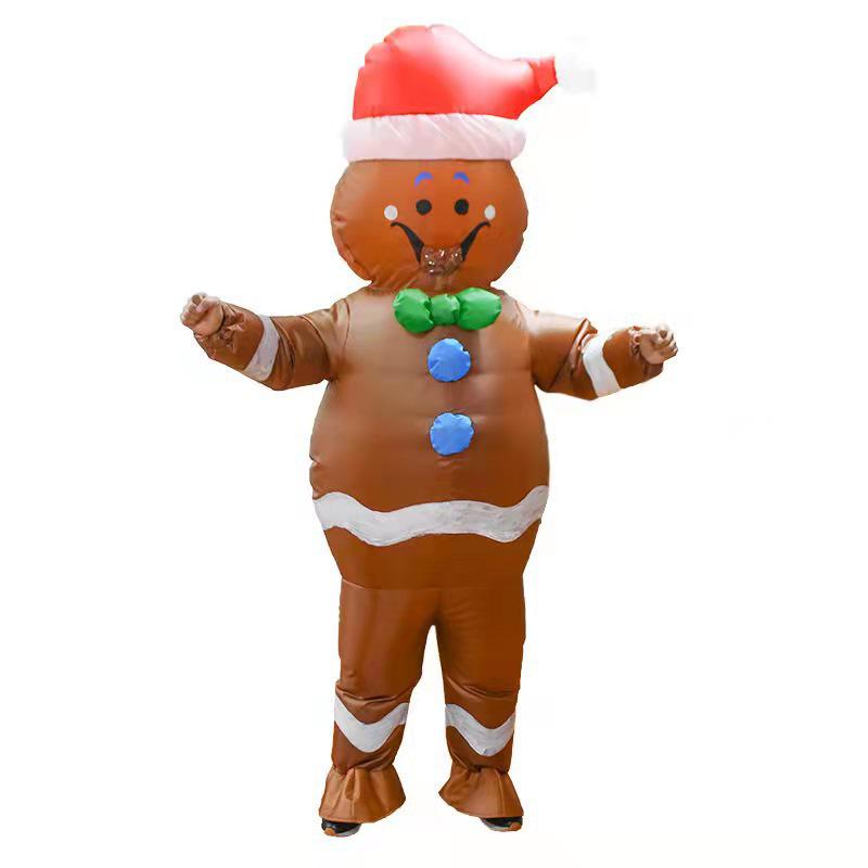 Inflatable Christmas Tree, Snowman, and Reindeer Costume for Festive Parties