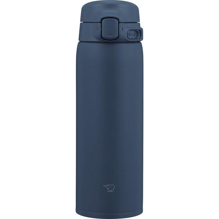 Zojirushi Water Bottle 480ml Dishwasher Safe Seamless Lid Washable 2 Parts Lightweight & Compact Cold/Hot One-Touch Mug Navy SU-BA48AM-AD