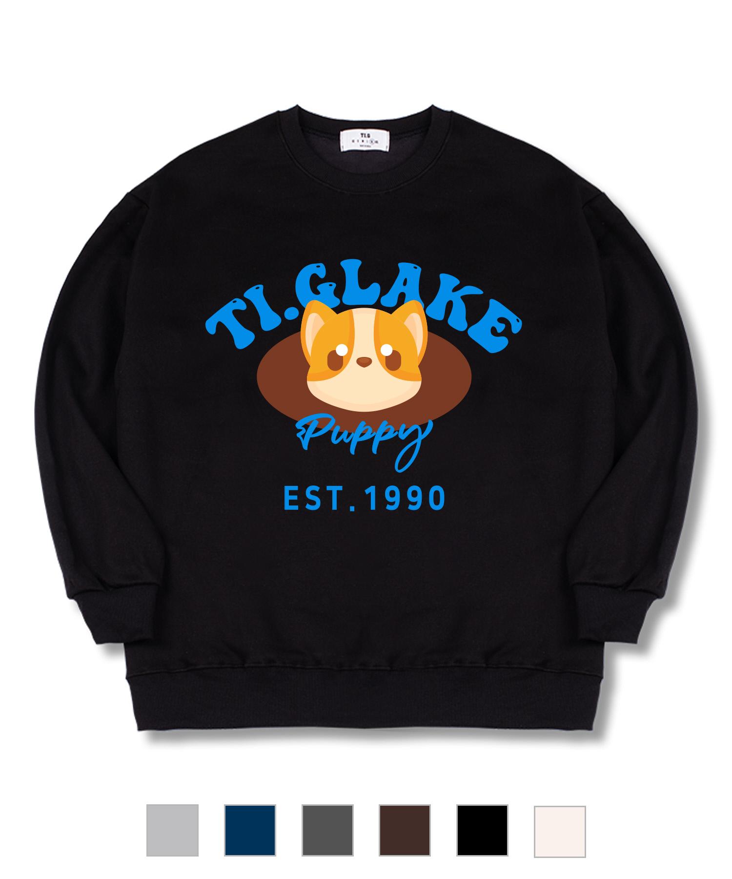 Tee Glake 1990 Puppy Oversized Sweatshirt Notation/L