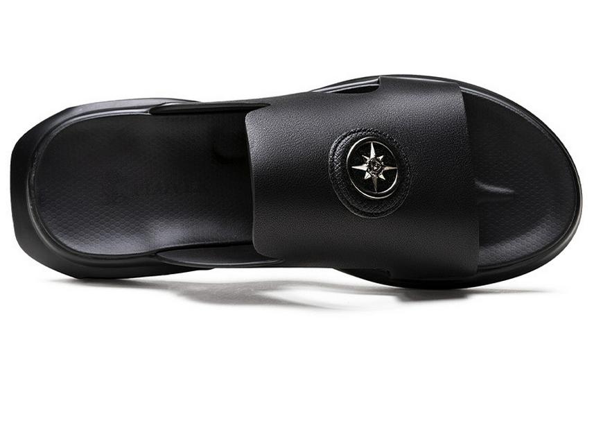 Men's Genuine Leather Summer Flip Flop Sandals - Outdoor Slippers & Shoes