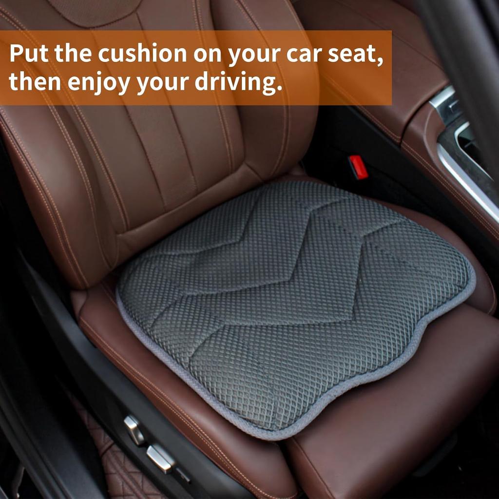 Car Seat Cushion For Driving,Slip-Resistant 3D Foam Mesh Office Chair Cushion To Relief Sciatica & Back Coccyx Tailbone Pain (1)