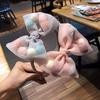 New Large Bowknot Hair Ball Hoop Fashion Simple Mesh Hair Hoop Children Headwear